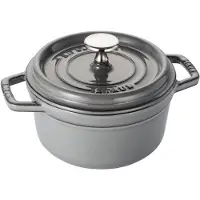 Staub La Cocotte pyöreä pata valurauta 1,2 L Grafiitinharmaa