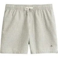 Gant Striped Seersucker Swim Shorts - Khaki green - S