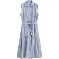 Gant Stripe Ctn Sleeveless Dress - Blue - 38