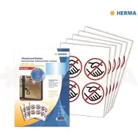 Herma 12926, Musta, Punainen, Valkoinen, Pyöreä, Irroitettava, Matta, 4 kpl, 5 arkkia