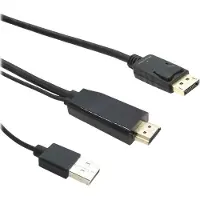 Microconnect HDMI to DisplayPort -ääni/video-adapterikaapeli, jossa 4K, 2 m, musta