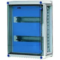 Fibox Asennusrasia EKINDIN33-2, polykarbonaatti 320 x 320 x 130 mm KxSxK sis. DIN-lisäosan 2 x 14 M