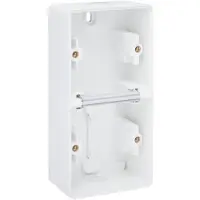 Niko-Servodan Splashproof double vertical surface-mounting box with two single flexible inputs for mounting two functions Valkoinen