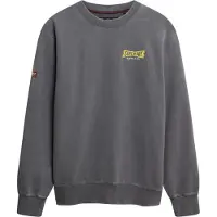 Superdry for man. M2014289A Heritage Tab Loose Crew Sweatshirt blue grey (M), Casual, Cotton