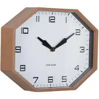 Karlsson seinäkello Modern Factory Octagon mocha brown KA6067BR