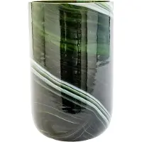 Pols Potten - Marbled maljakko 30 cm tummanvihreä