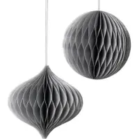 Broste Copenhagen Christmas Mix Ornaments - Grey - H:13CM
