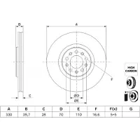 Bosch Jarrulevy 0 986 479 J44, 1 kpl
