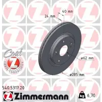 ZIMMERMANN Jarrulevy (1kpl) 540.5317.20
