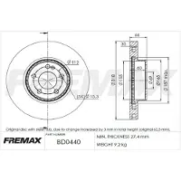 FREMAX Jarrulevy (1kpl) BD-0440