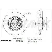 FREMAX Jarrulevy (1kpl) BD-2950