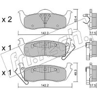 Fri.tech. BREMŽU UZLIKAS JEEP ADA104220 736.0 FDB4075