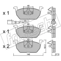 Fri.tech. FDB4454 BREMŽU UZLIKAS 1052.0 P85137