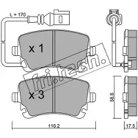 Fri.tech. FVR1644 BREMŽU UZLIKAS FDB1644 570.0