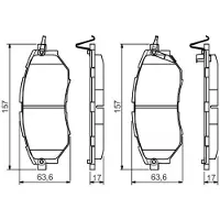 Bosch Jarrupalasarja (4kpl), levyjarru 0 986 495 156