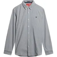 Superdry for man. M4011037A Classic Oxford L/S Shirt grey (L), Casual, Cotton, Long sleeve