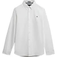 Superdry for man. M4011037A Classic Oxford L/S Shirt white (L), Cotton, Long sleeve