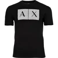 Armani Exchange for man. 8NZTCKZ8H4Z1200 Squares T-shirt black (S), Casual, Cotton, Short sleeve
