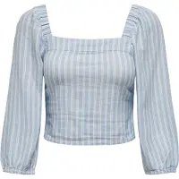 ONLY - Sininen - Onlcaro 3/4 Bal Linen Smock Top Cc