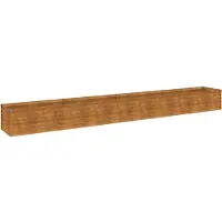 vidaXL Korotettu kukkalaatikko 386x50x36 cm Corten teräs