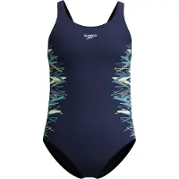 Speedo Placement Muscleback One Piece - Navy - 140