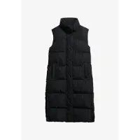 Superdry for woman. W5011803A Long-line quilted waistcoat black (S), Casual, Recycled Polister, Sustainable