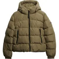 Superdry for woman. W5011996A Stanton Hooded Quilted Jacket green (S), Casual, Polyester