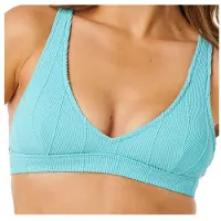 Rip Curl Women's Vibe Surf Multi Fit V Neck Bikini Top Sea Blue S