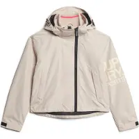 Superdry for woman. W5011655A Embroidered windbreaker SD beige (L), Casual, Polyester, Long sleeve