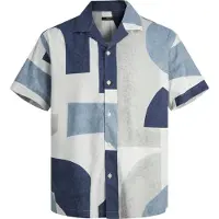 Jack & Jones Blacarnaby Print Resort Plus Size Lyhythihainen Paita