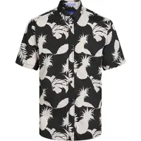 Jack & Jones Paita 'JORJoshua Aruba' harmaa / musta / valkoinen