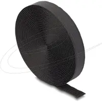 DeLOCK tarranauha rullalla silmukalla L 5 m x W 20 mm musta