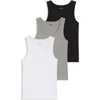 BOSS for man. 50542132 Set of 3 vests white, grey, black (XXL), Casual, Cotton, Sleeveless / Straps