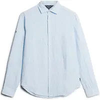 Superdry for man. M4010607A Long sleeved casual linen shirt blue (S)