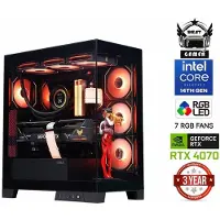 Mdata Gaming Tietokone Core i9-14900F 64GB 512GB SSD 2TB HDD RTX 5070 12GB Windows 11 Home