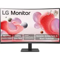 LG 32MR50C-B, 80 cm (31.5"), 1920 x 1080 pikseliä, Full HD, LCD, 5 ms, Musta