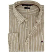 Tommy Hilfiger Linen Bengal Stripe Rf Shirt - Beige - XXL