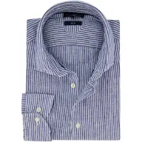 Tommy Hilfiger Dc Linen Stripe Shirt - Blue - XL