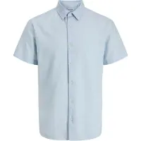 Jack & Jones Jjebreeze Linen Blend Shirt S/S Sn Mni - Blue - 104