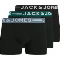 Jack & Jones Bokserishortsit 'Sense' vaaleansininen / tummanvihreä / musta / valkoinen
