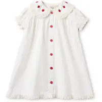 Flöss Aja Mekko White White 116 cm Valkoinen 116 cm Tytöt