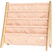 3 Sprouts Book Rack, Terrazzo/Clay - Pink - 61CM X 62CM X 25CM