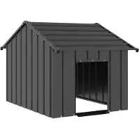 vidaXL Koiratalo katolla 83x130x85 cm galvanoitua terästä