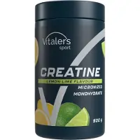 Vitaler's Sport mikronisoitu kreatiinimonohydraatti 5000 mg, sitruuna-lime - 500 g