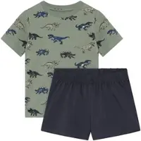 Minymo T-Shirt+Short Set Aop - Khaki green - 128