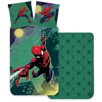 Tayroc Pussilakanasetti Spiderman Emerald 140x200cm, 70x90 cm