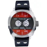 666 Barcelona Kello - - 252 - Punainen nahka - 47 mm - Vesitiiviys 3 ATM