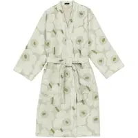 Marimekko Pieni Unikko kylpytakki XL Green umbra-kerma