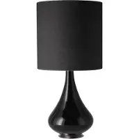 Flavia Lamps Renata-pöytävalaisin mustalla lampunjalalla Lino Negro M