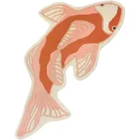 Broste Copenhagen Koi matto 97 x 130 cm Pumpkin orange